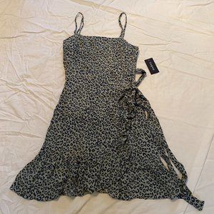 NWT Audrey 3+1 Leopard Print Wrap Dress